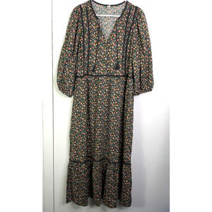 Old Navy Floral Maxi Dress - Black and Pink